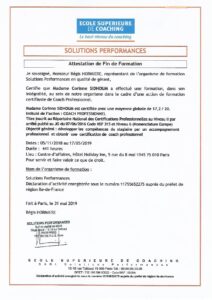 attestation de formation